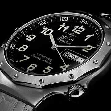 Adina Country Master Gents S/S/Black 36mm CM65 S2FB-SAP